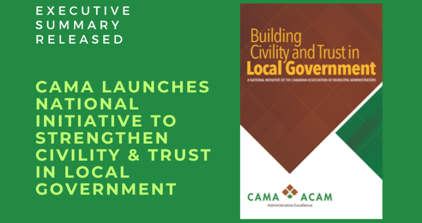 CAMA Launches National Initiative to Strengthen Civility and Trust in Local Government