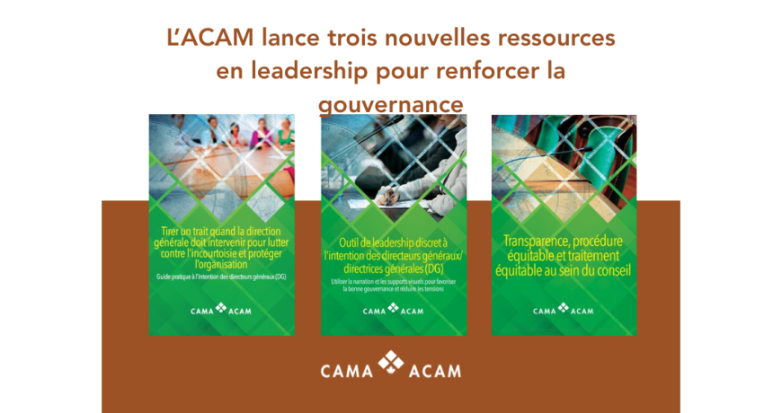 L’ACAM lance trois nouvelles ressources en leadership pour renforcer la gouvernance partout au Canada